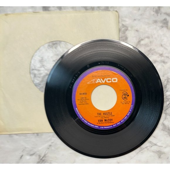 Van McCoy The Hustle / Hey Girl Come and Get It 45 Disco Boogie 1975 Avco 4653 - Picture 3 of 6